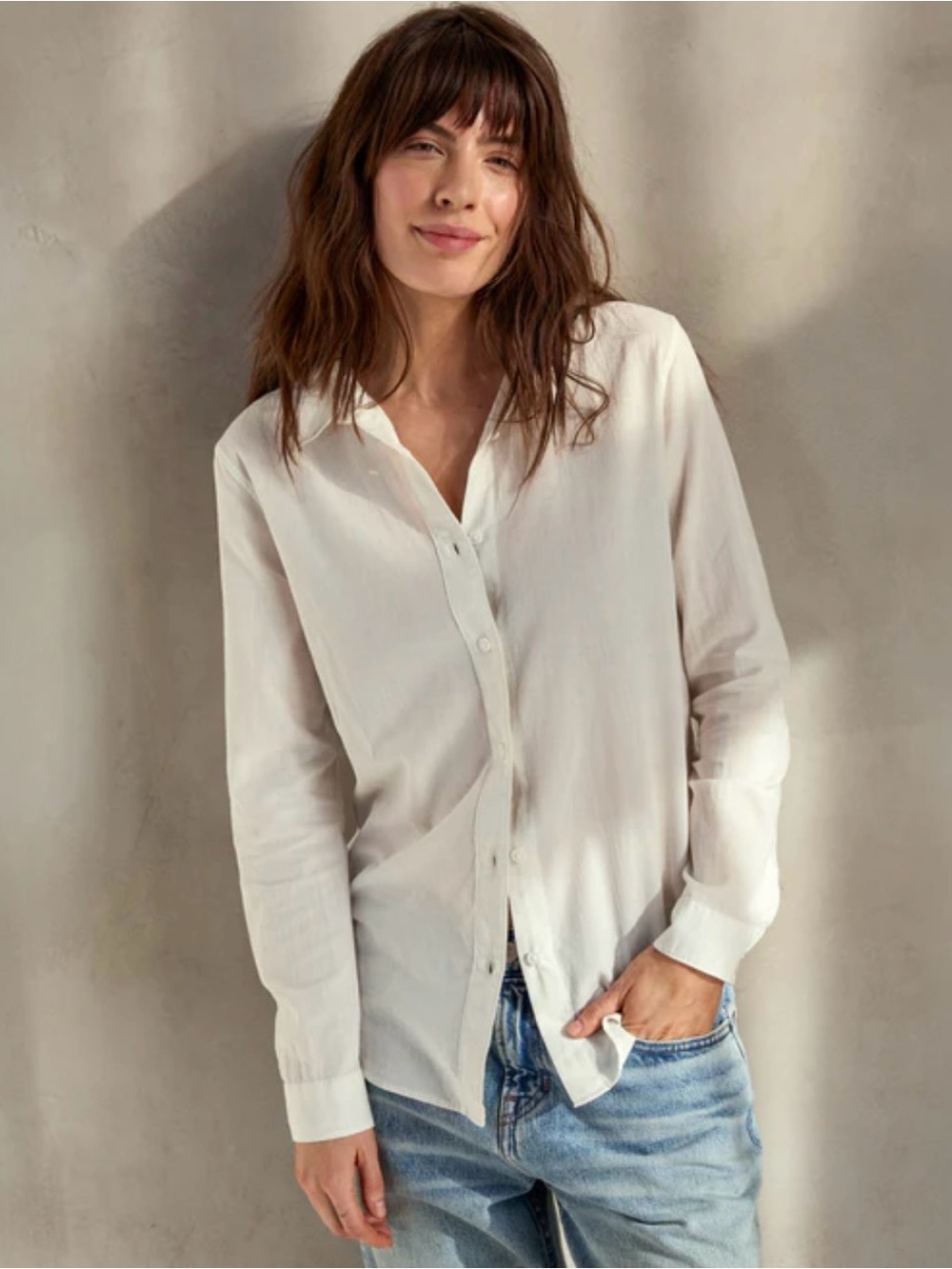 OUTERKNOW :  The Lightweight Shirt - M color: Ivory white